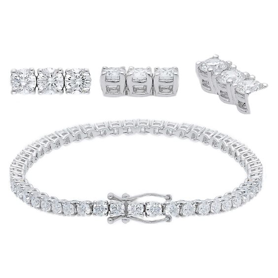 Bracciale Gioielleria Dossena  in Oro bianco Cubic Zirconia BROR-182-253 - BROR-182-253
